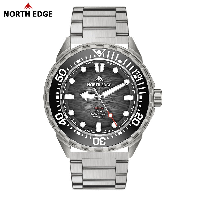North Edge Titanium Lightweight Solar Dive Watch TRITON-TI