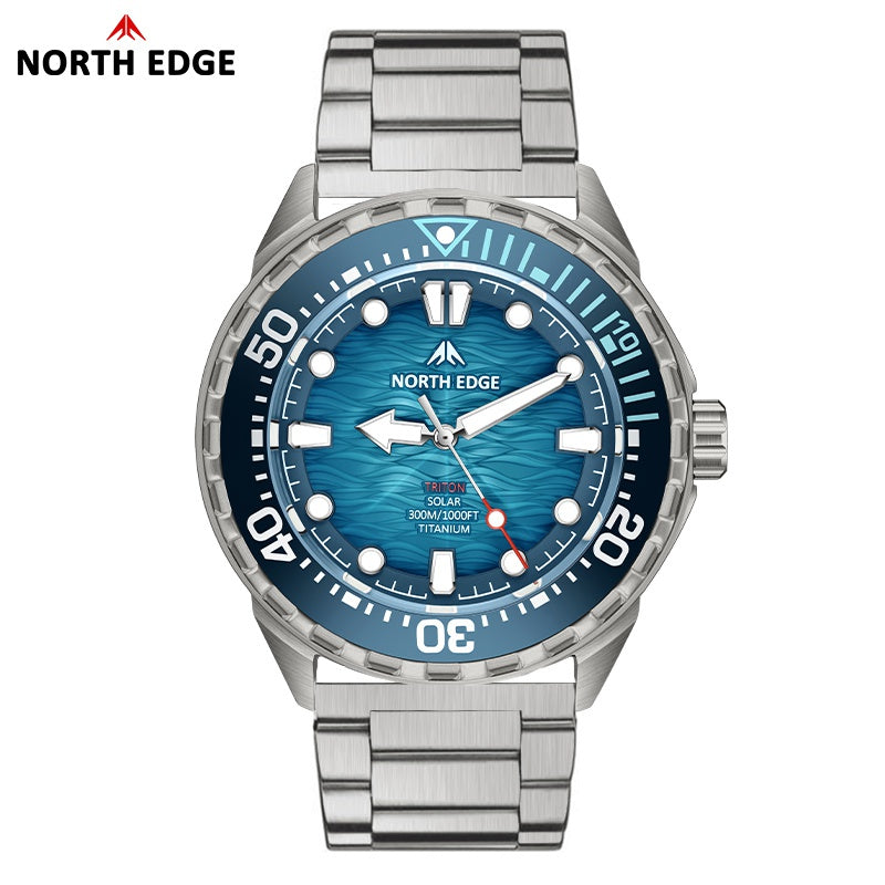 North Edge Titanium Lightweight Solar Dive Watch TRITON-TI