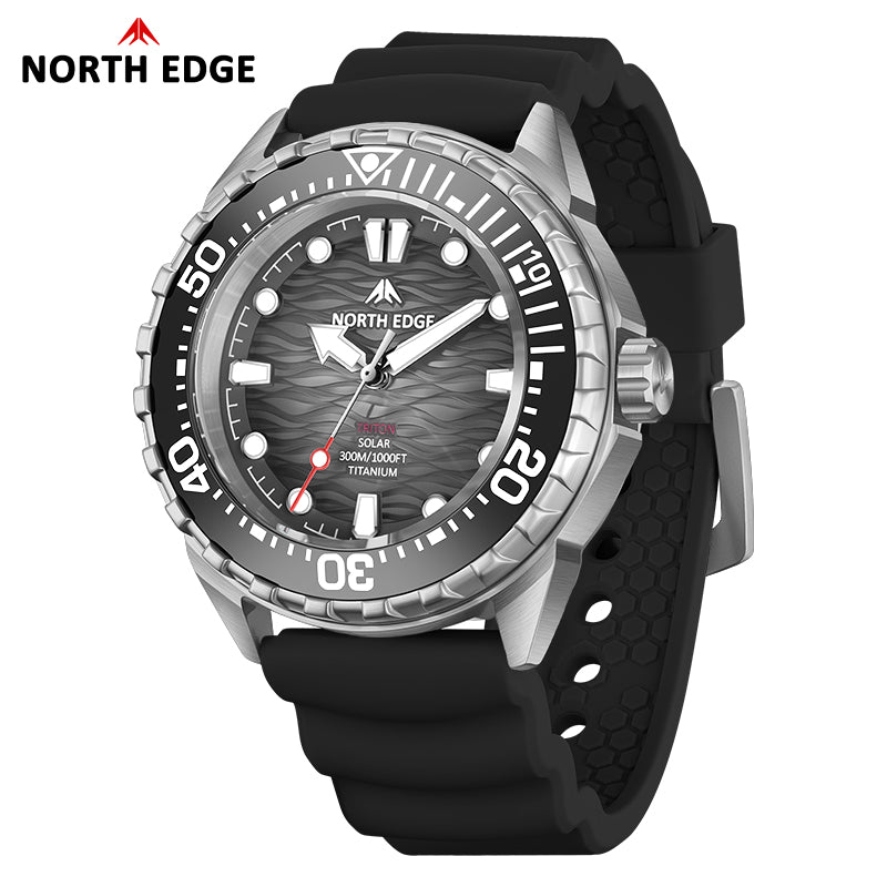 North Edge Titanium Lightweight Solar Dive Watch TRITON-TI