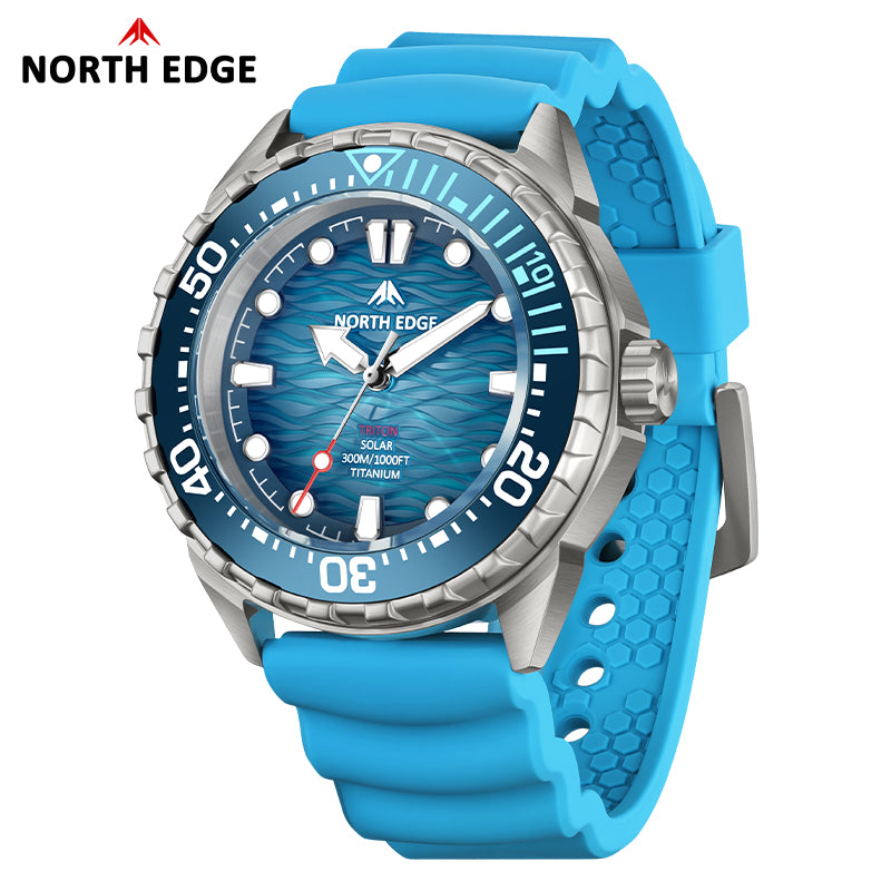 North Edge Titanium Lightweight Solar Dive Watch TRITON-TI